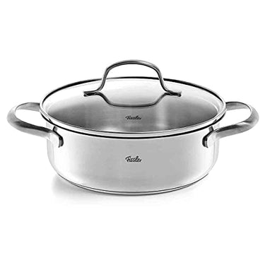 Fissler San Francisco/Stainless steel casserole (2.1 - Ø 20 cm) with glass lid, pouring rim, energy-saving - also for induction cookers on sale